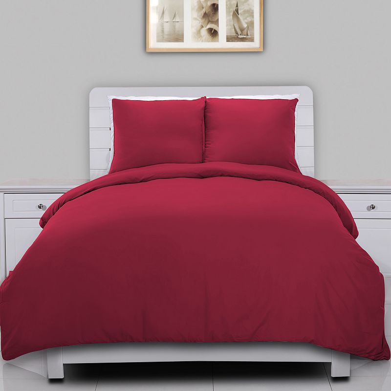 Lotus Home Lotus Home Water and Stain Resistant Duvet Cover Set with Shams,