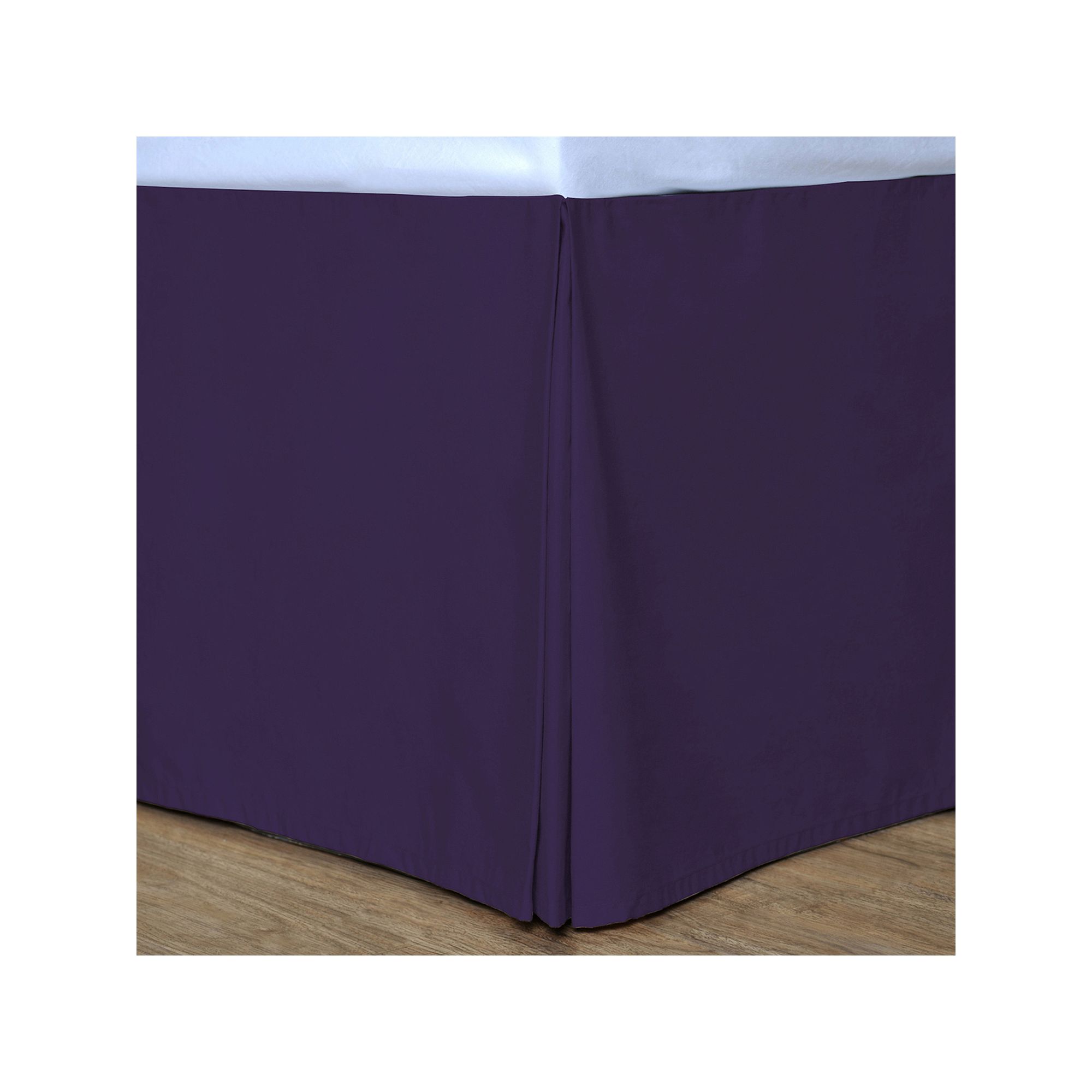 Cottonpure Solid Color Cotton Bed Skirt, Size: California King, Fig