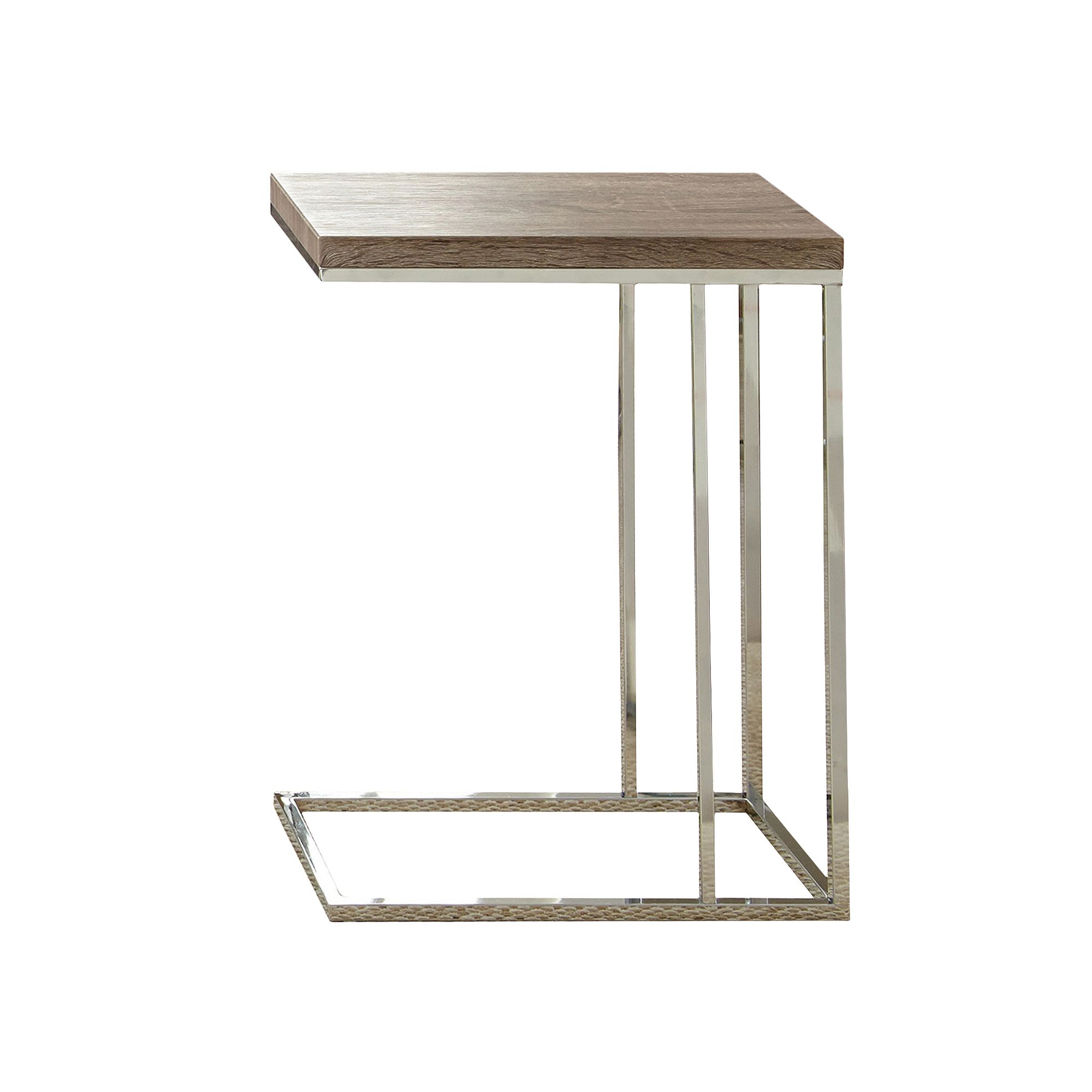 Lucia Chairside End Table, Brown