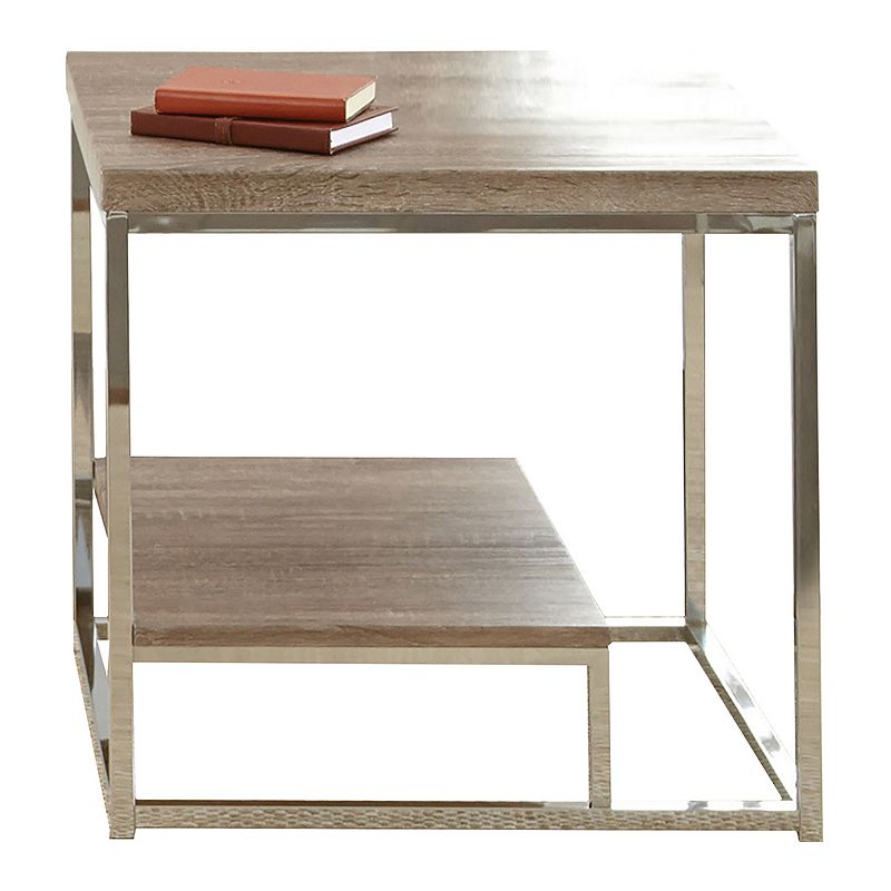 Lucia Two Tier End Table, Grey