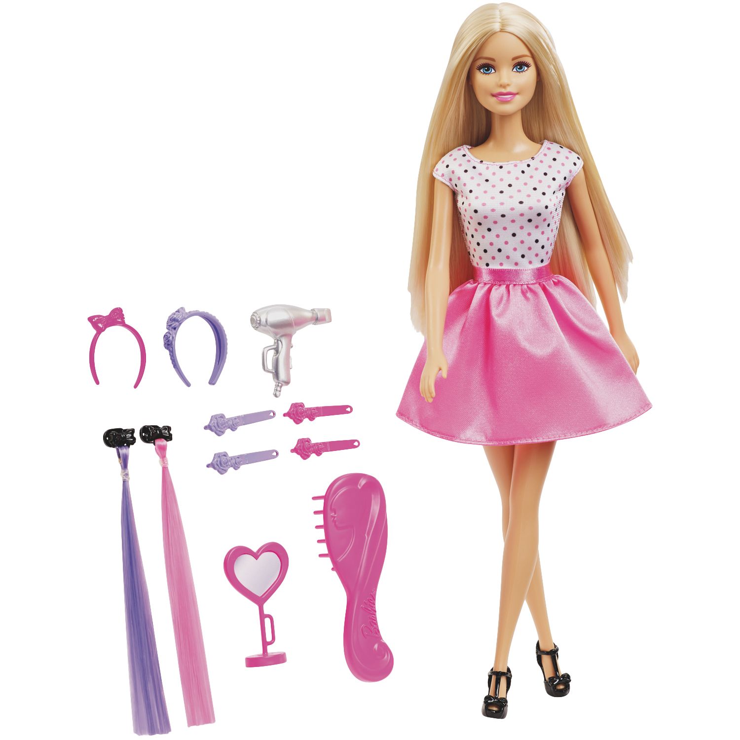 barbie doll hair set