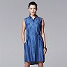 Women's Simply Vera Vera Wang Chambray Shirtdress