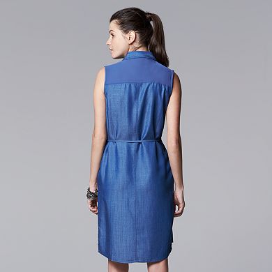 Women's Simply Vera Vera Wang Chambray Shirtdress
