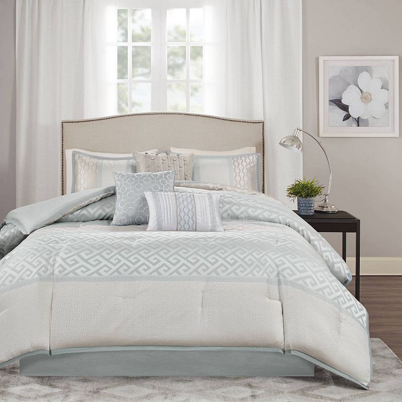 Madison Park Queen Bennett 7-Piece Comforter Set  Aqua