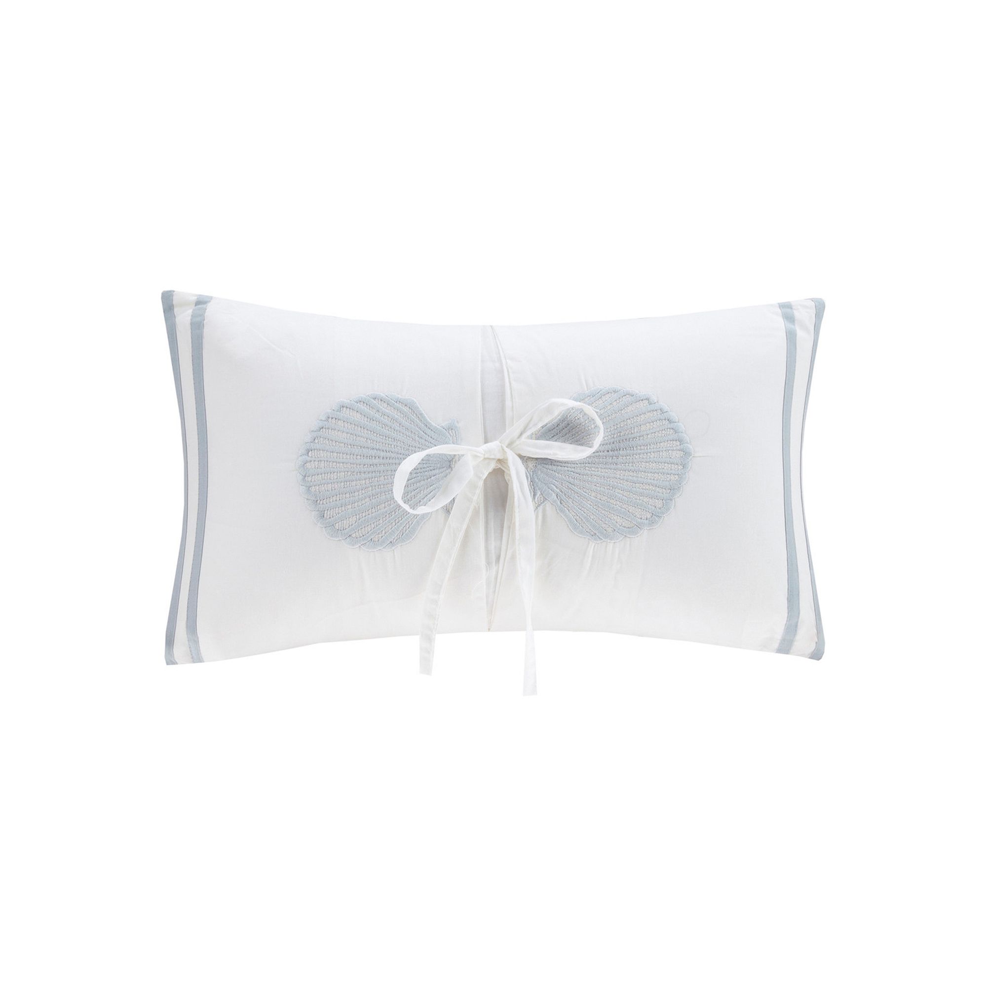 Harbor House Crystal Beach Embroidered Shell Oblong Throw Pillow, White