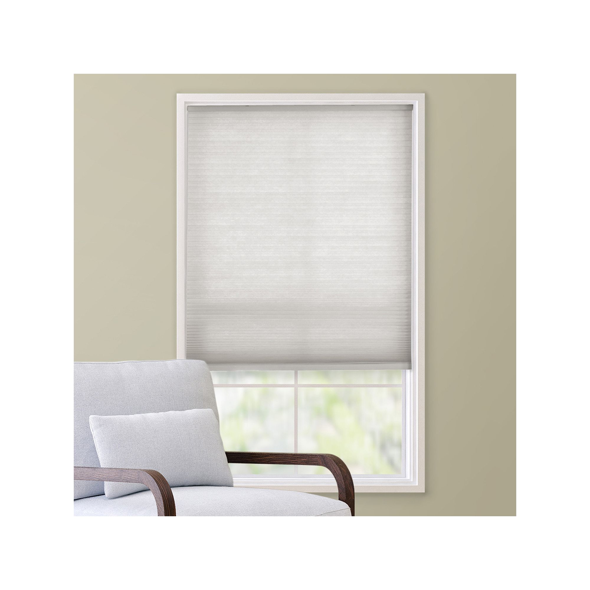 Custom Cut to Order Cordless Cellular Shade - 64 Length, Cool Gray