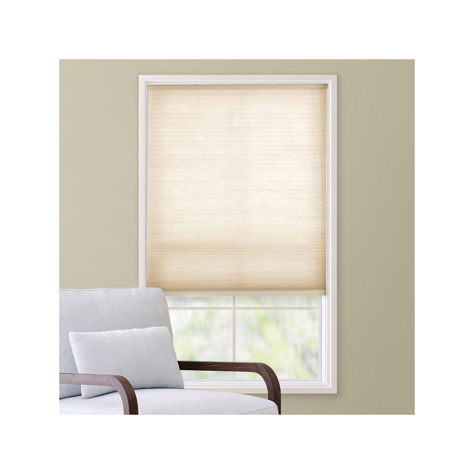 Custom Cut to Order Cordless Cellular Shade - 72 Length, Oatmeal
