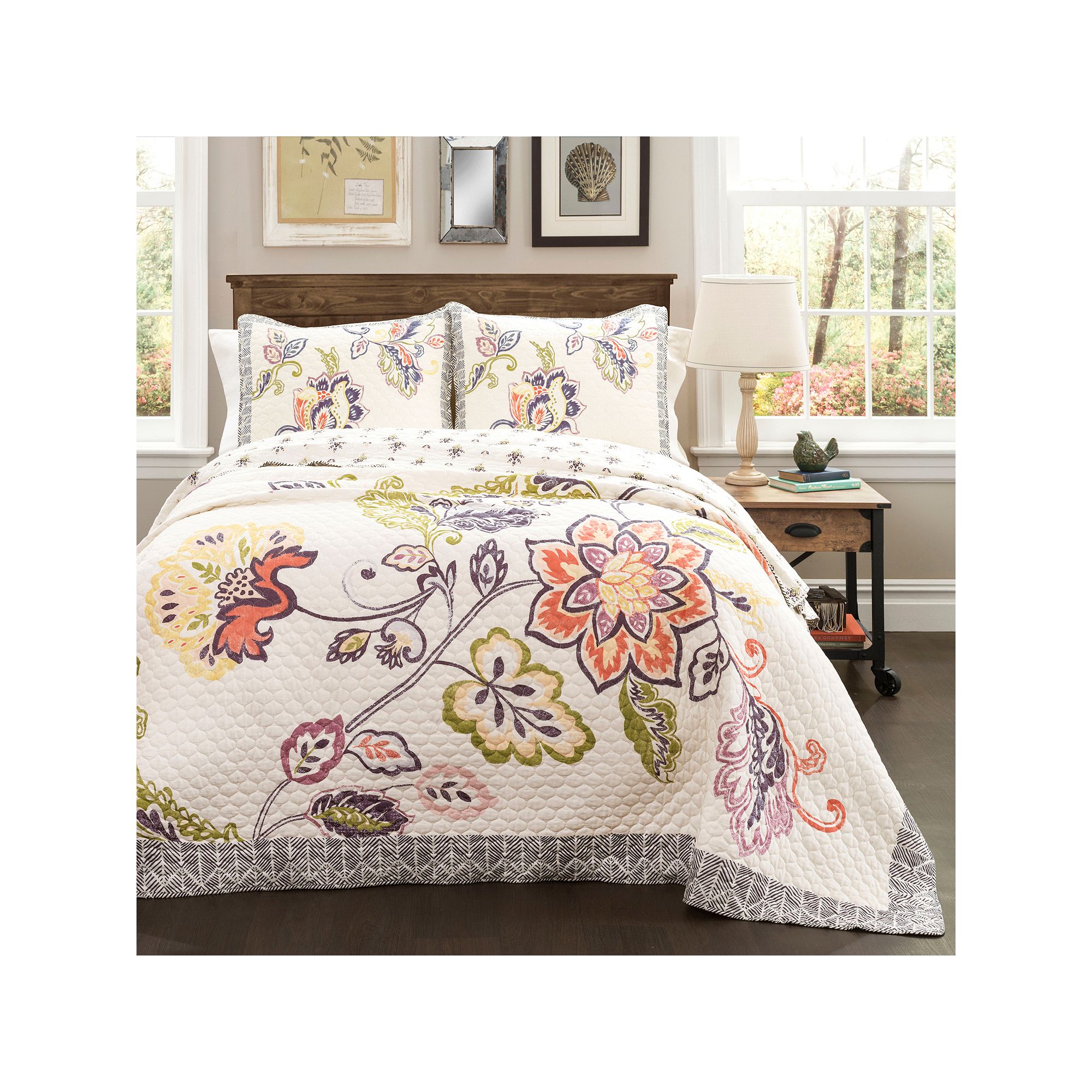 Lush Decor Aster 3-piece Quilt Set, Pink