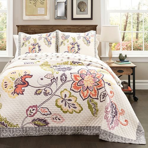 Lush Decor Aster 3piece Quilt Set
