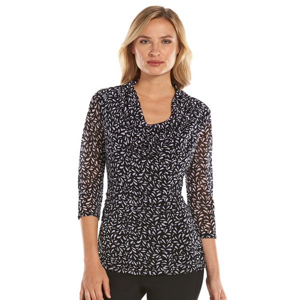 Women's Dana Buchman Printed Mesh Top