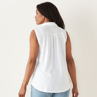 Plus Size Sonoma Goods For Life?? Henley Tank