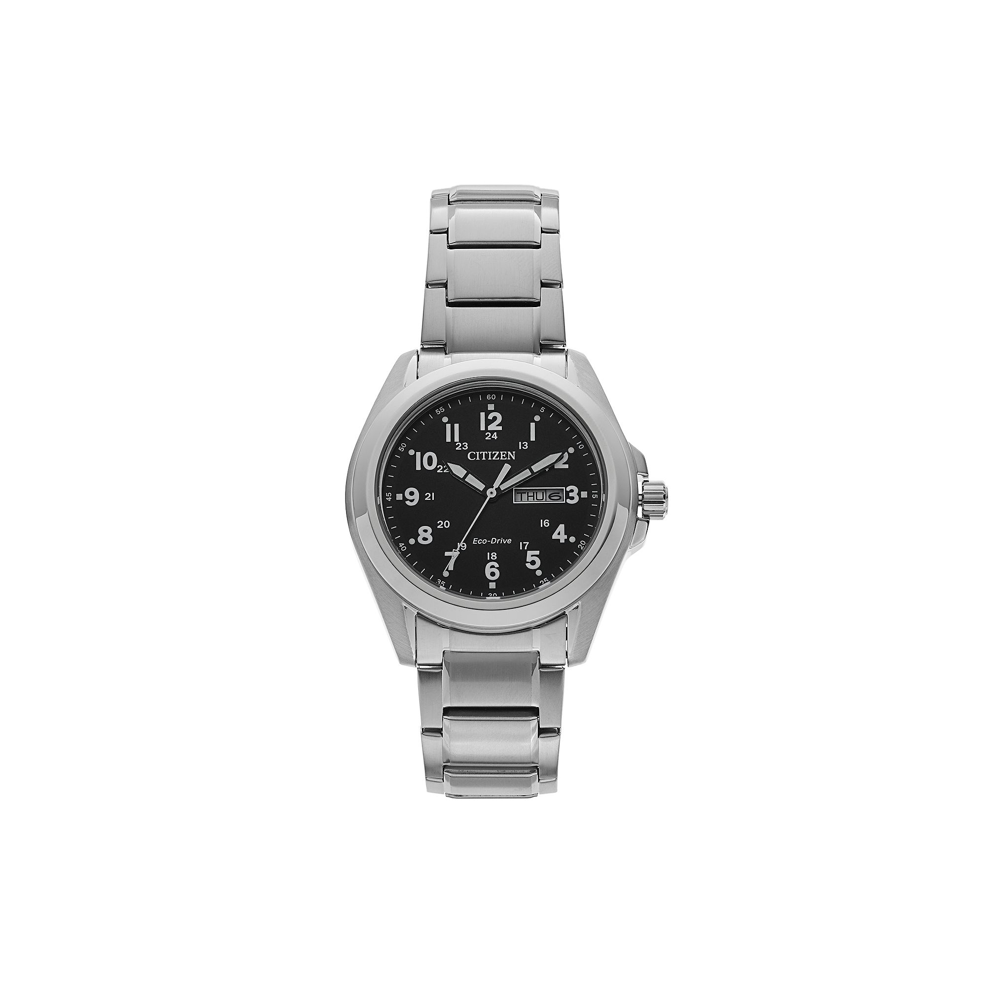 Citizen Eco-Drive Mens Sport Stainless Steel Watch - AW0050-82E, Size: Lar