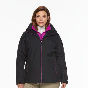 Plus Size Columbia Crystal Slope Hooded 3-in-1 Systems Jacket
