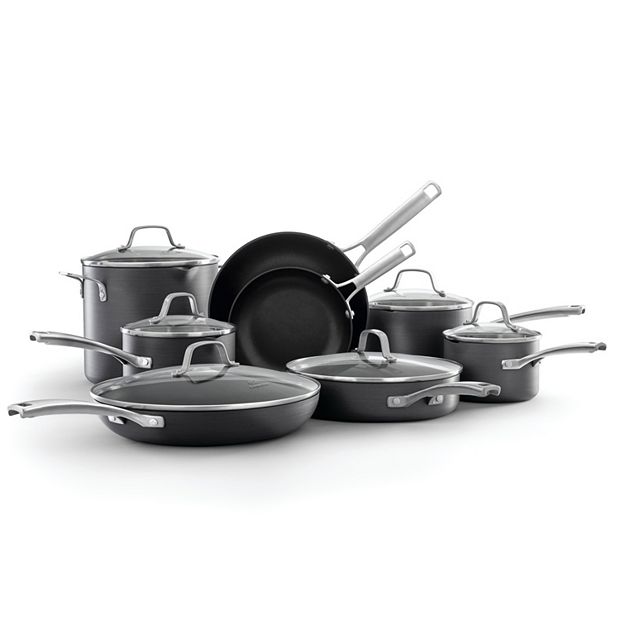 Calphalon Classic Hard-Anodized Nonstick Cookware, 10-Piece Pots and Pans  Set with No-Boil-Over Inserts & Classic Hard-Anodized Nonstick Cookware