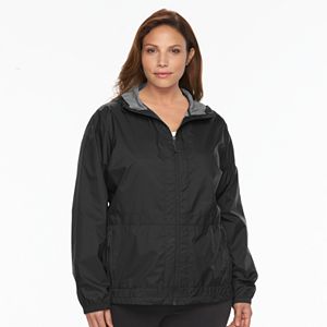 Plus Size Columbia Rain to Fame Hooded Rain Jacket