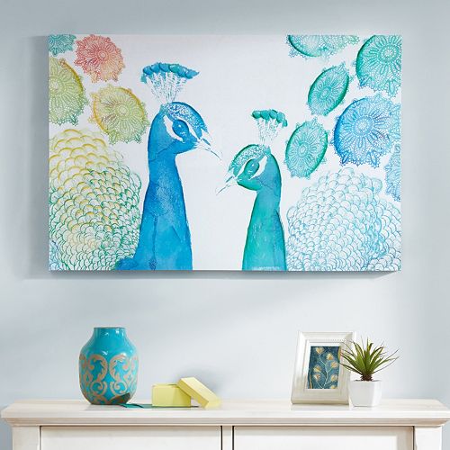 Intelligent Design Peacock Party Canvas Wall Art