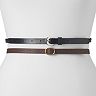 Women's Sonoma Goods For Life® 2-pc. Skinny Belt Set - Black, Brown