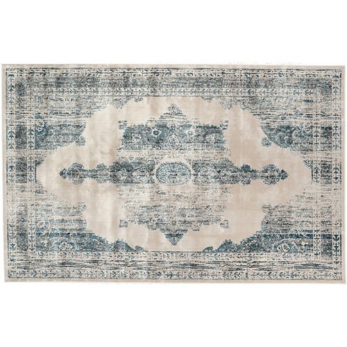 nuLOOM Vintage Viscose Framed Medallion Rug