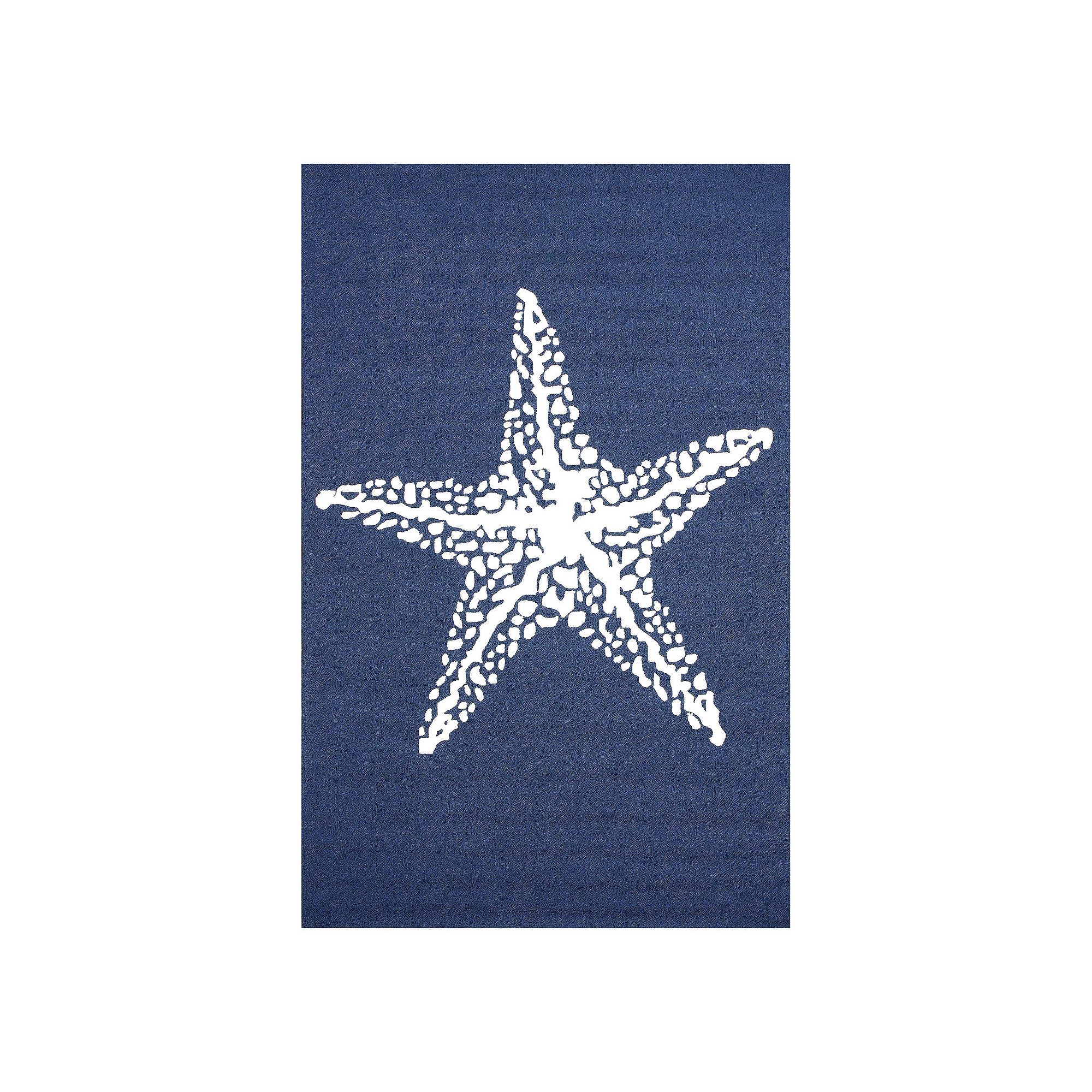 nuLOOM Air Libre Starfish Indoor Outdoor Rug, Blue