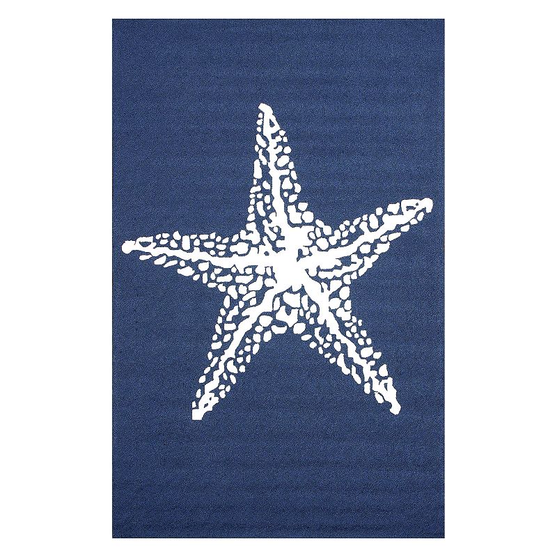nuLOOM Air Libre Starfish Indoor Outdoor Rug, Blue, 8X10 Ft