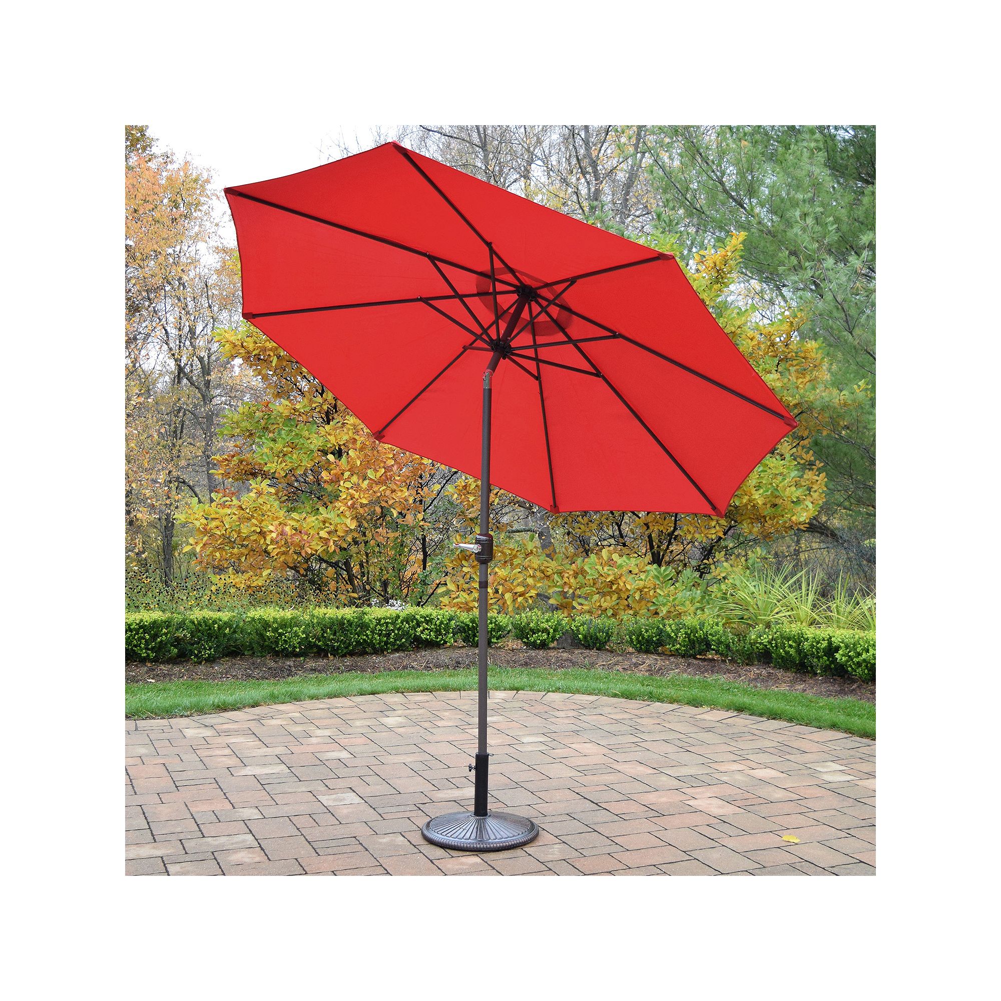 9-ft. Outdoor Umbrella, Red Brown