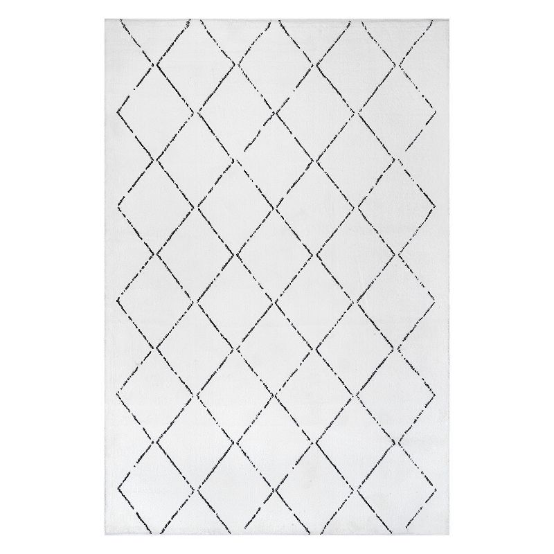 nuLOOM Cine Geo Chevron Rug, Beig/Green, 5X7 Ft