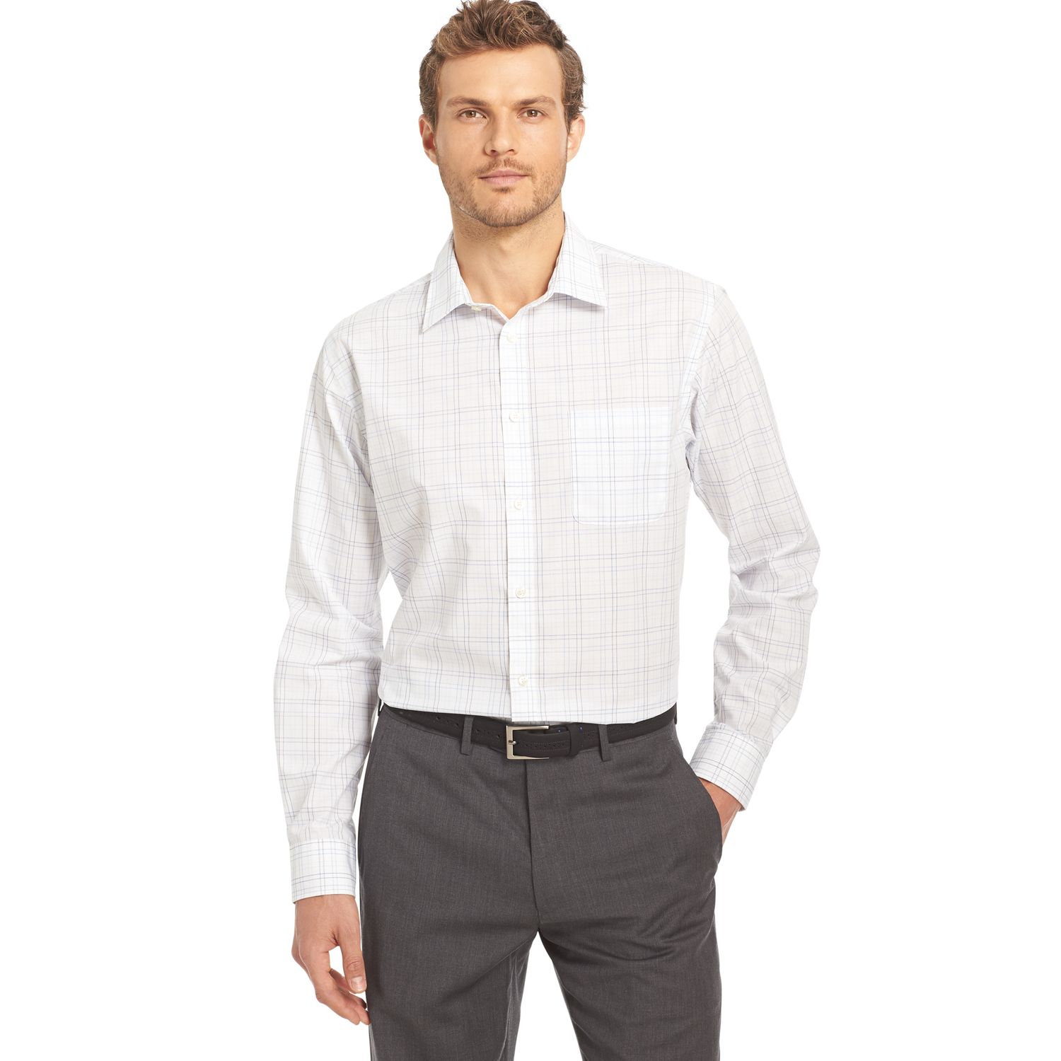 Big & Tall Van Heusen Traveler Stretch Classic-Fit No-Iron Button-Down ...