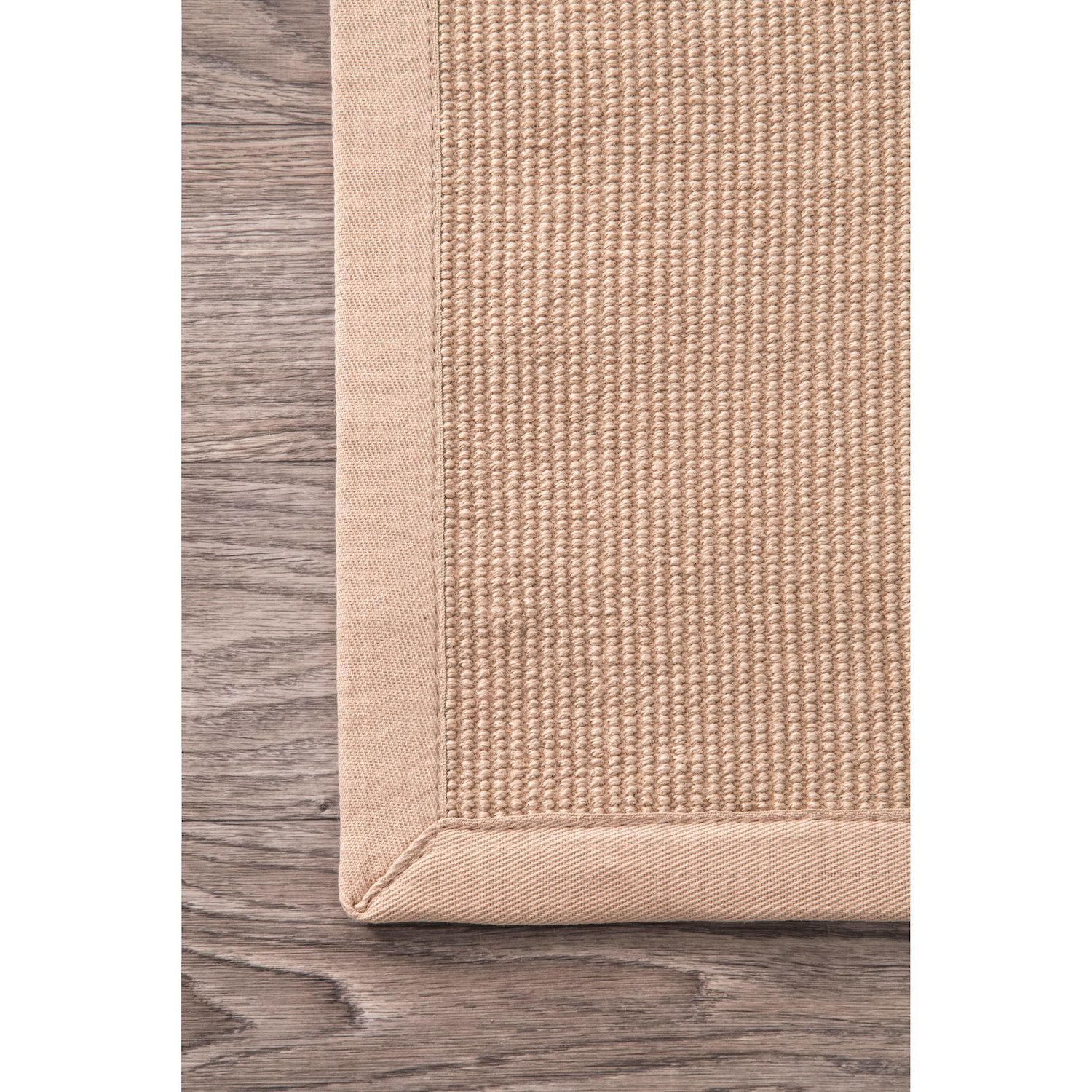 thumbnail image 2 of NuLOOM Contemporary Bordered Jute Area Rug - Natural Grey, Machine Made In India 2 of 9