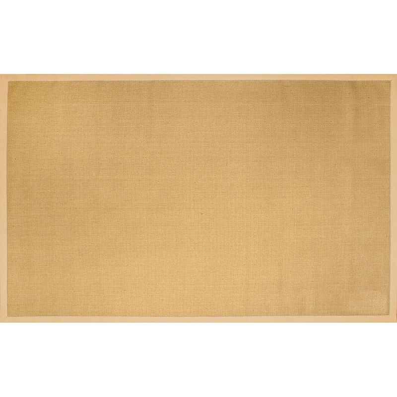 nuLOOM Eco Framed Jute Rug, Beig/Green, 9X12 Ft