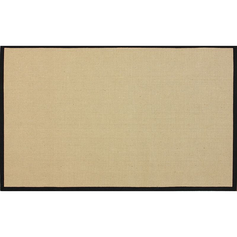 nuLOOM Eco Framed Jute Rug, Beig/Green, 6X9 Ft