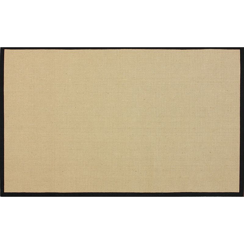 nuLOOM Eco Framed Jute Rug, Beig/Green, 8X10 Ft