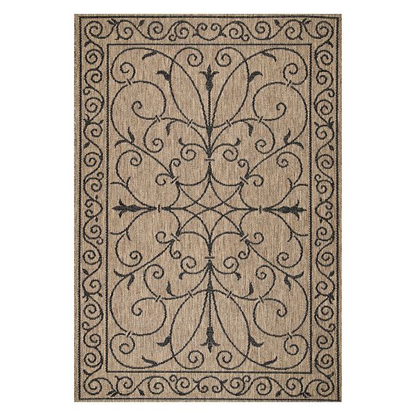 nuLOOM Alexa Framed Scroll Indoor Outdoor Rug