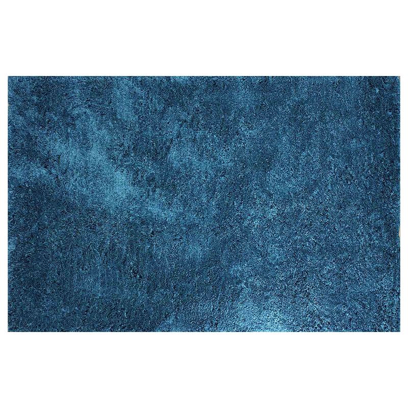 nuLOOM Solid Shag Rug, Blue, 6Ft Rnd