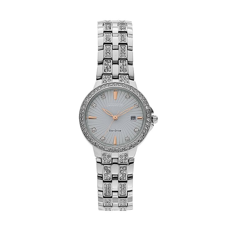 Citizen Eco-Drive Women's Silhouette Crystal Stainless Steel Watch - EW2340-58A, Size: Small, Two Tone