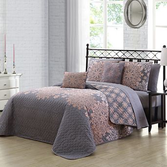 Avondale Manor Amber Quilt Set with Coordinating Throw Pillows
