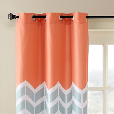 Intelligent Design 2-pack Elle Chevron Window Curtains