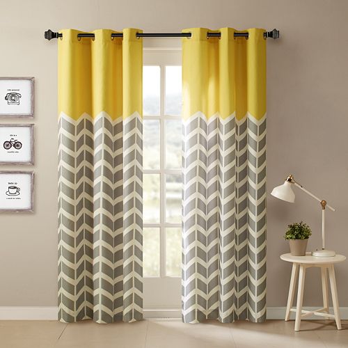 Intelligent Design 2-pack Elle Chevron Curtains