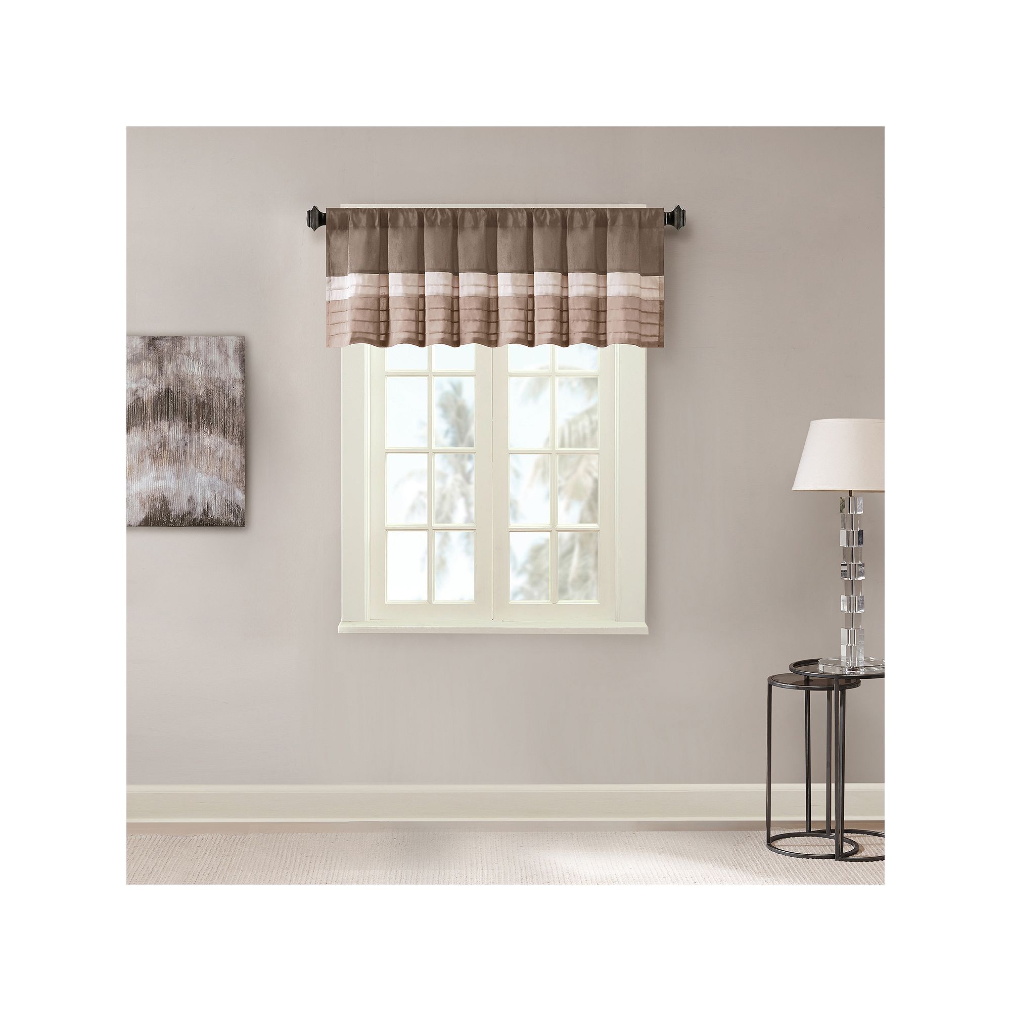Madison Park Eastridge Window Valance - 50 x 18, Natural