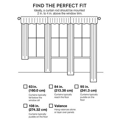 Madison Park Eastridge Light Filtering 1-Panel Rod Pocket Window ...