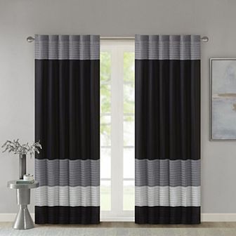 Madison Park Eastridge Light Filtering 1-Panel Rod Pocket Window Curtain - 50'' x 84''
