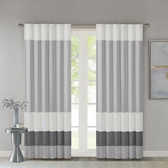 Madison Park Eastridge Light Filtering 1-Panel Rod Pocket Window Curtain - 50'' x 84''