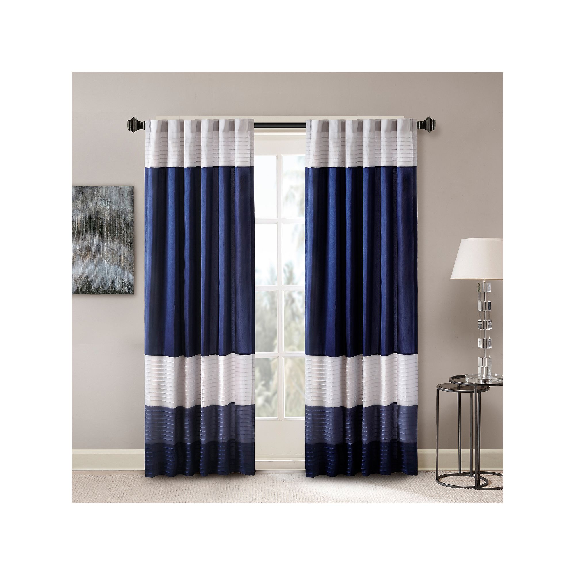 Madison Park Eastridge Light Filtering 1-Panel Rod Pocket Window Curtain - 