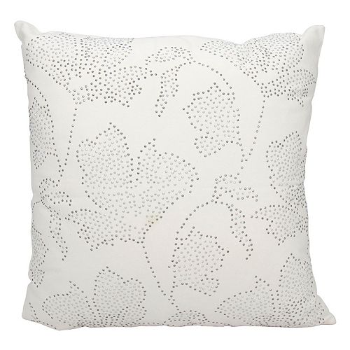 Mina Victory Rhinestone Flowers Throw Pillow