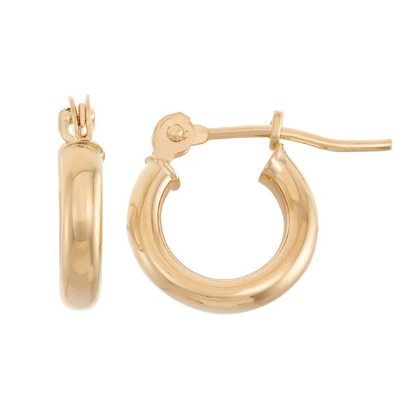 Jordan Blue 14k Gold Tube Hoop Earrings - 10 mm