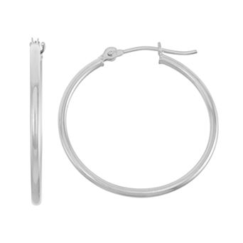 Jordan Blue 14k Gold Tube Hoop Earrings - 30 mm