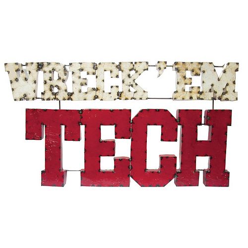 Texas Tech Red Raiders Recycled Metal Wall Décor