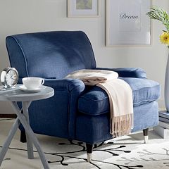 Safavieh Stazia Wingback Accent Chair - Navy Black