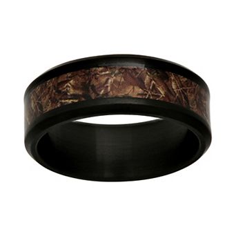 Steel Nation Men's Stainless Steel Camouflage Ring