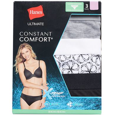 Women's Hanes Ultimate® 3-pack Constant Comfort X-Temp Bikini Panties 42XT