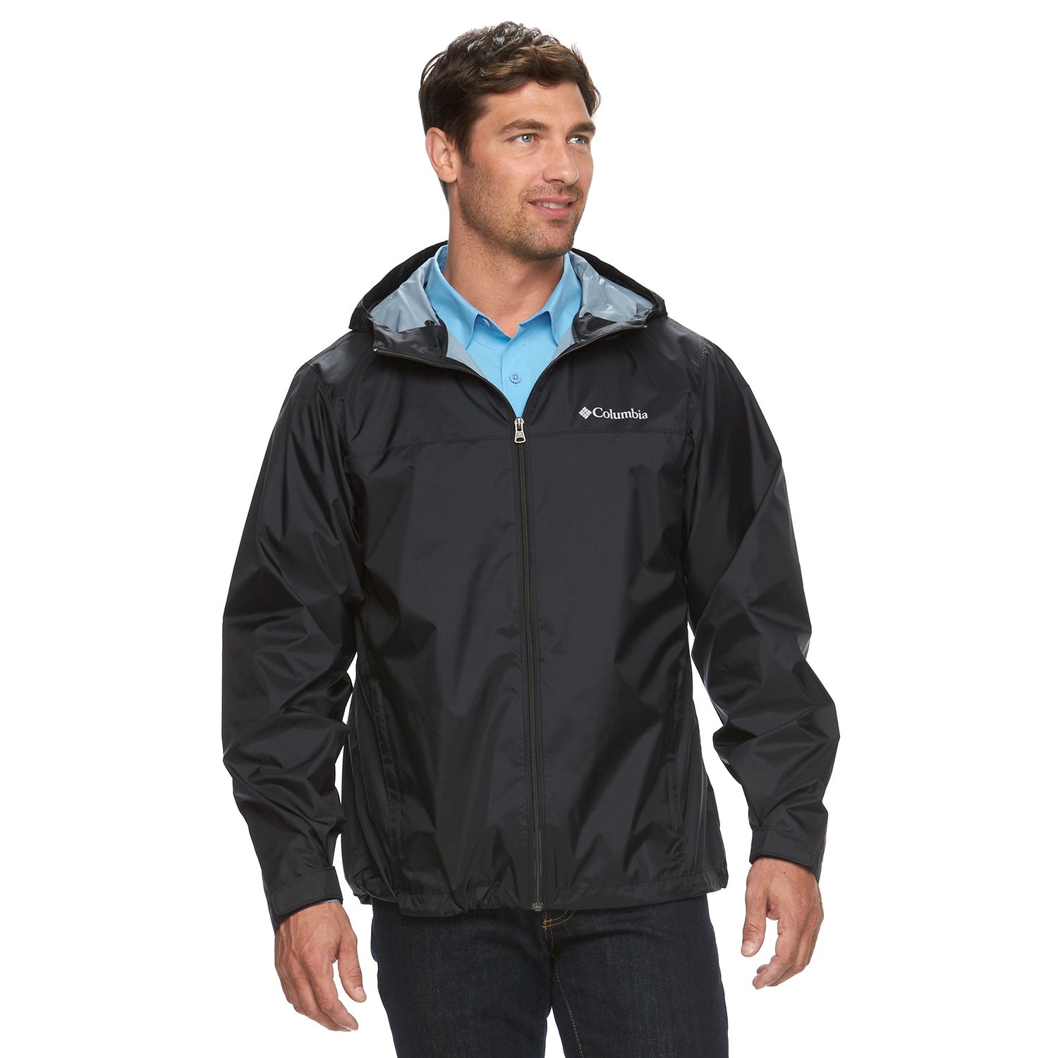 big & tall columbia weather drain rain jacket